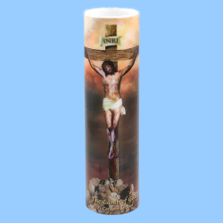 Led Candle-Crucifixion Bilingual Prayer