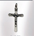 Medal-Crucifix, Silver, 1-3/4