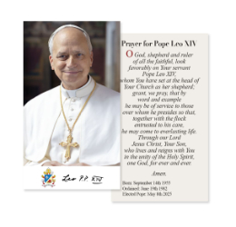 Holy Card-Pope Leo XIV