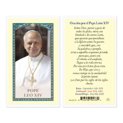 Holy Card-Pope Leo XIV Spanish Laminated