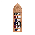 Hymn Board-Light Oak