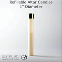 Candle-Refillable, 1" X 9"