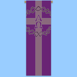 Banner-Crown of Thorns with Alpha & Omega