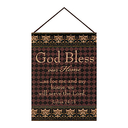 Tapestry Bannerette-God Bless Our Home