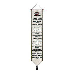 TAPESTRY-HOME RULES BELL PULL