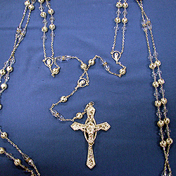 Rosary-Crystal Lasso-Silver