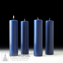 Candle-Stearic, 12" x 3", Sarum Blue