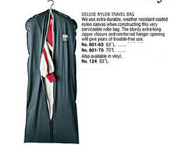 Cover-Robe Bag, 63", Nylon, Black