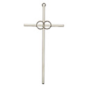 Cross-  8", Wedding, Silver