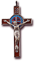 Crucifix-  3",  St Benedict, Enamel