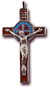 Crucifix-  3",  St Benedict, Enamel