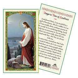 Holy Card-Jesus And Bethlehem / Loneliness Prayer