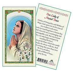 Holy Card-Lady Of Mental Peace