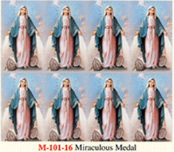 Holy Card-Sheet,  Miraculous