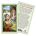 Holy Card-St Bernadette