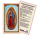 Holy Card-Virgen De Guadalupe