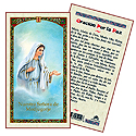 Holy Card-Virgen De Medjugorje