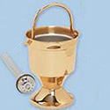 Holy Water Pot & Sprinkler-HP Bronze