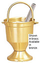 Holy Water Pot & Sprinkler-Satin Bronze