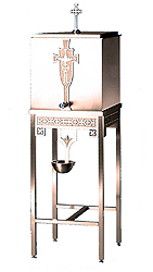 Holy Water Stand-10 Gallon, Satin Bronze