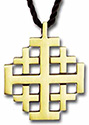 Pendant-Cross, Jerusalem, Cord