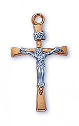 Pendant-Crucifix Two-Tone