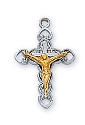 Pendant-Crucifix Two-Tone