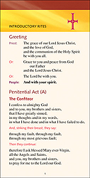 Pew Card-order Of Mass, LTP 50 Per Pack