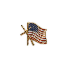 Pin-Cross & American Flag