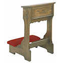 Prie Dieu-Finish, Upholstered Kneeler