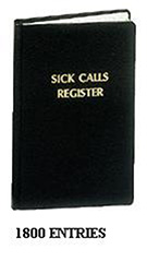 Register-Sick Call, 1800 Entries