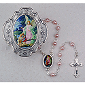 Rosary-Pink with Angel Box